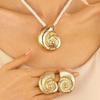 Beach Party Metal Pendant Summer Vacation Jewelry Accessory Ocean Conch Necklace  For Women Gift