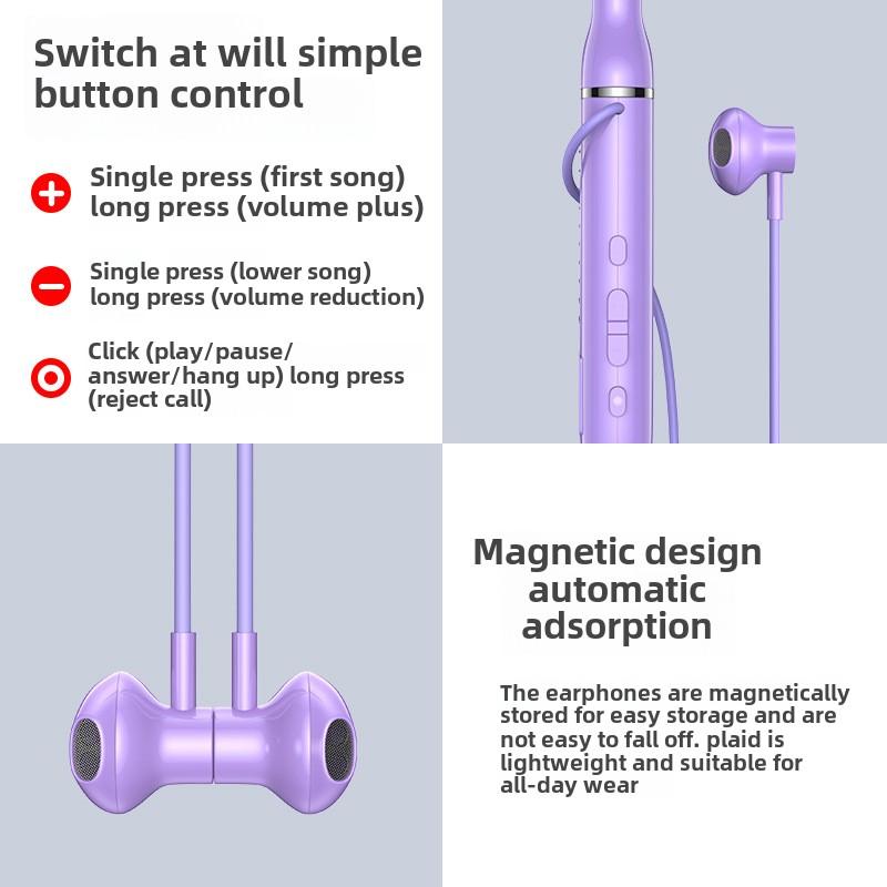 New Plug-in Card Wireless Sports Running Bluetooth Headset with High Sound Quality and Long Standby Battery Life