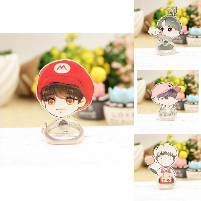Bts Jimin Suga Ring Clip Phone Stand With Rotatable Design For Fans And Travel