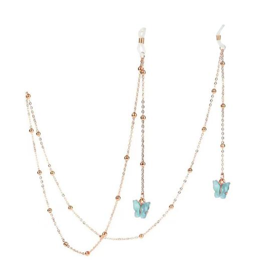 Řetízek na brýle Pěkně vypadající jednoduchý styl Lehký řetízek na brýle Dámské brýle Šňůrka s motýlkovým dekorem Řetízek brýlí na denní nošení