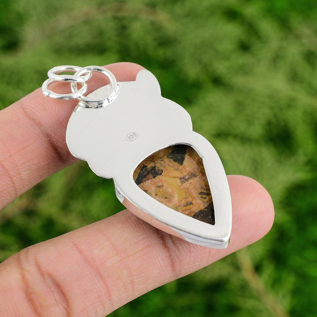 Daughters Day Sale 925 Sterling Silver Natural Mookaite Sister Pendant Jewelry