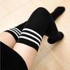 Academy Style Women's Striped Knee-High Cotton Socks - Three Stripes, Perfect for Dance Performance