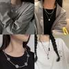 Women's Light Luxury Washable Titanium Steel Hip Hop Clavicle Necklace - Trendy Cold Style Sweater Chain Accessories