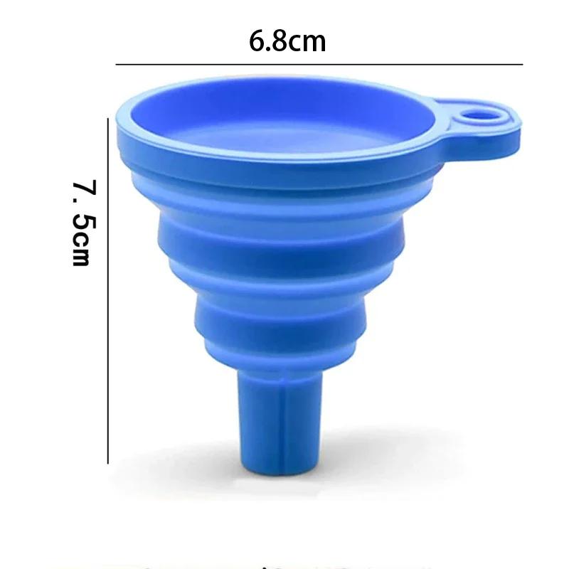 1/2Pcs Silicone Collapsible Foldable Funnel Household Kitchen Gadgets Portable Multifunctional Wine Oil Funnel Kitchen Supplies