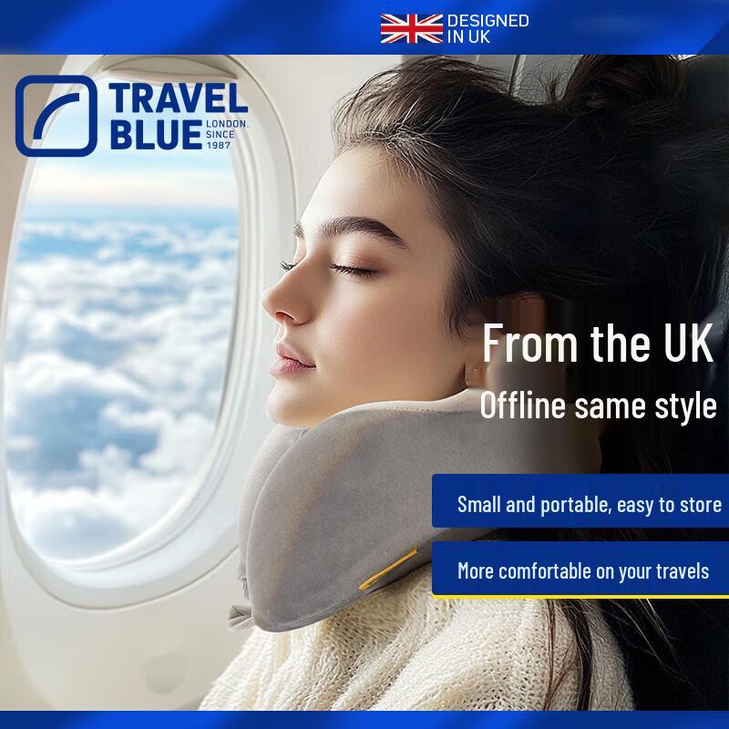 TRAVELBLUE Memory Foam U-shaped Travel Neck Pillow