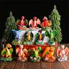 Resins Colorful Flower Dragon Miniature Figurine Ornament for Garden and Landscapes Office Home Desktop Cake Decoration
