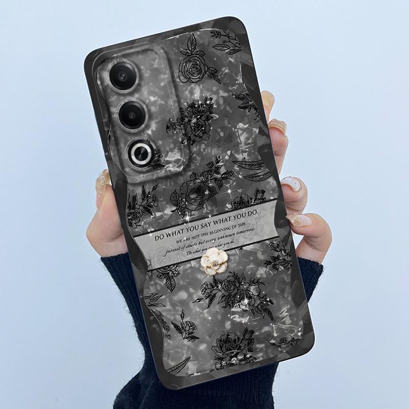 For OPPO A80 5G Case Fashion Simplicity Flower Soft Silicone Back Case For OPPO A80 5G CPH2639 Phone Cover OPPOA80 A 80 Fundas