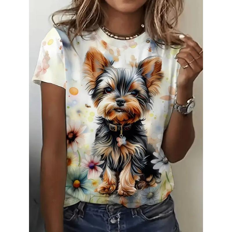 3D Printed Summer Fashion Women's T-Shirt Breathable Casual