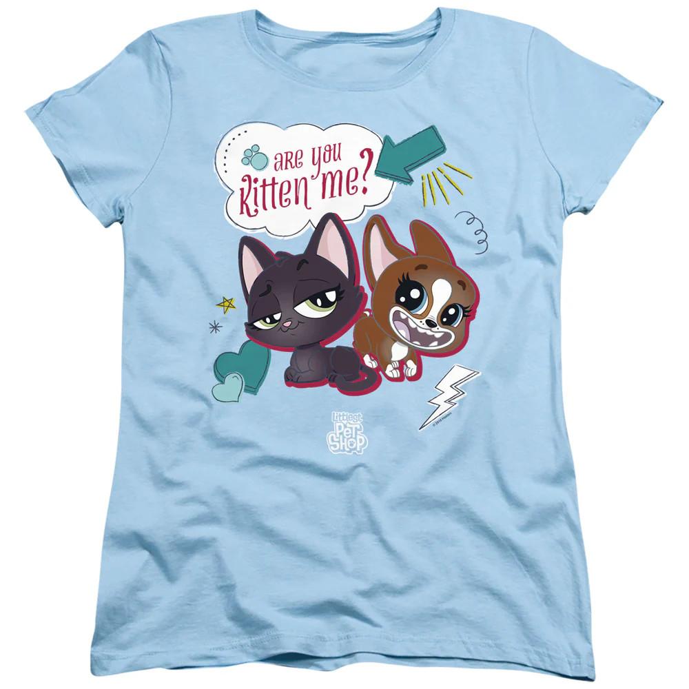 

Littlest Pet Shop Are You Kitten Me Womens T Shirt Light Blue L