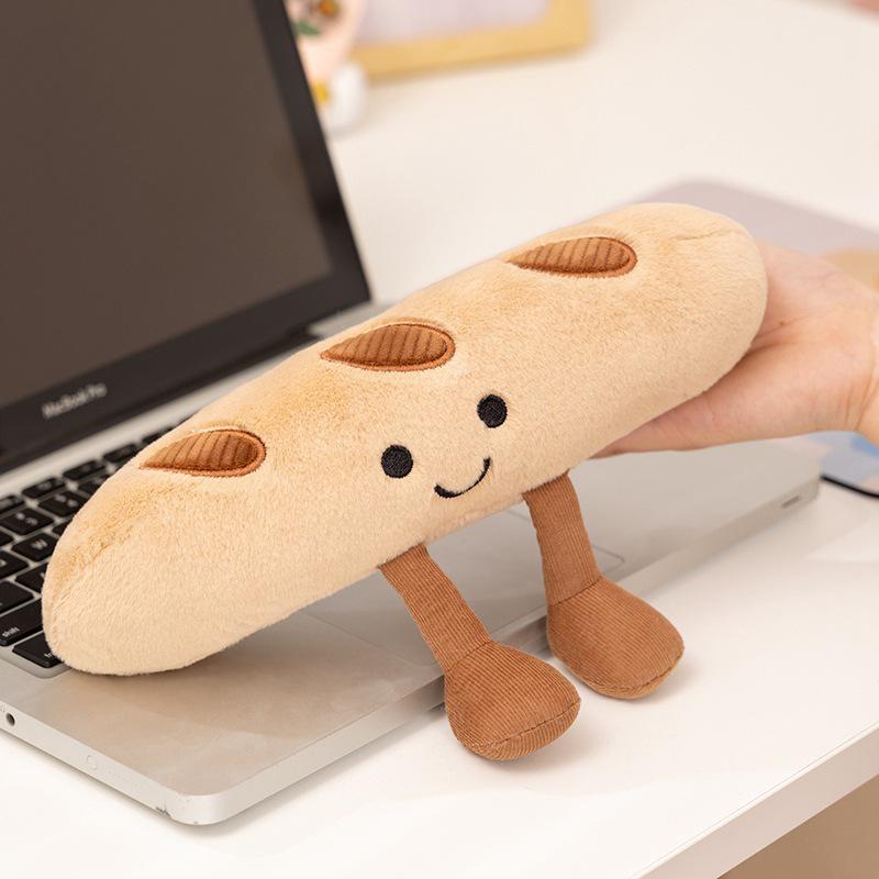 Moe French Baguette Plush Doll – Cute Bread Stuffed Toy Keychain & Backpack Pendant