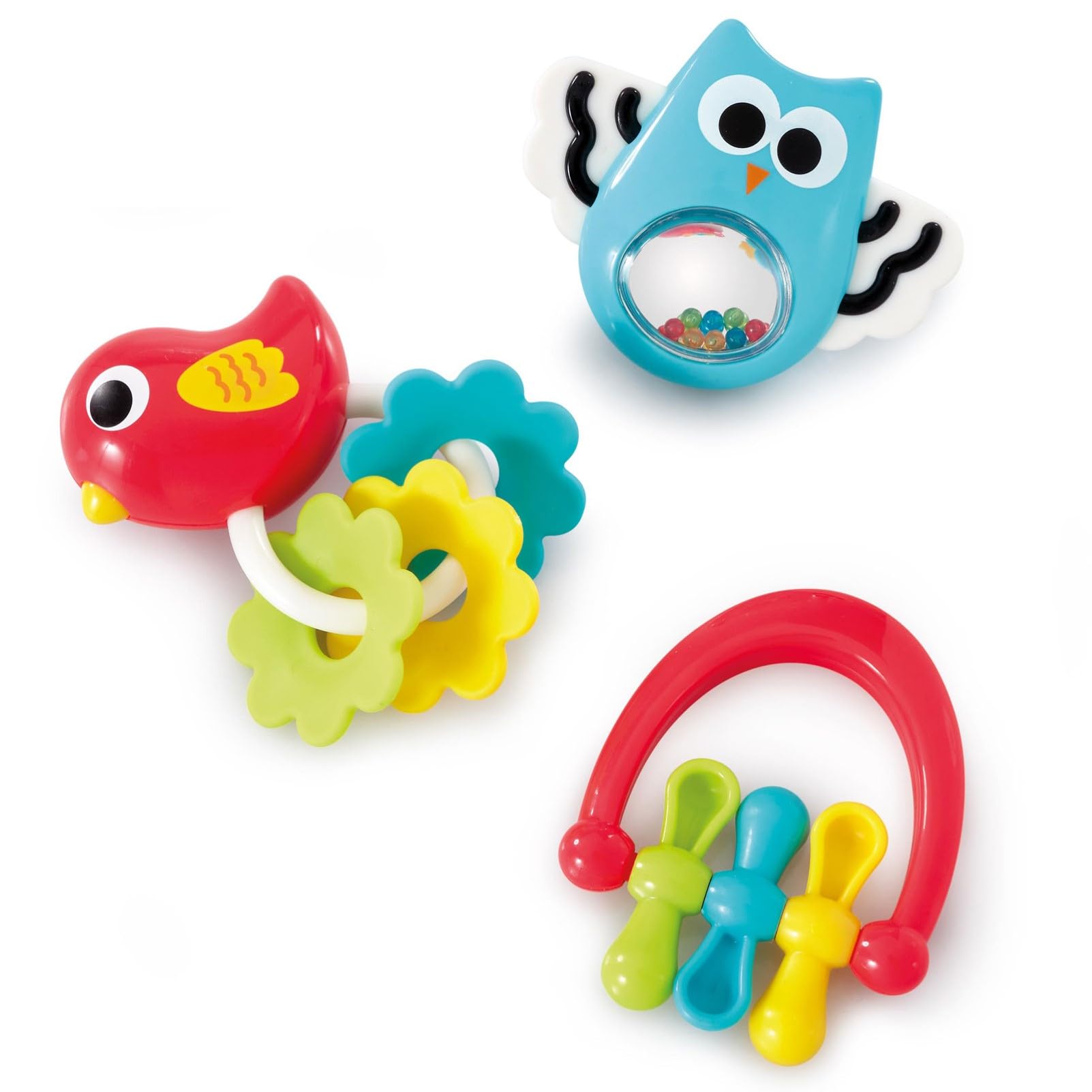 

Early Learning Centre My First Rattle, 3-Piece Set for Baby Toys from 3 Months Old, Baby Toy, Baby Gift, 200381, Authentic