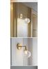 Nordic Japanese Brass & Glass Pumpkin Wall Lamp for Living Room, Bathroom, or Hallway
