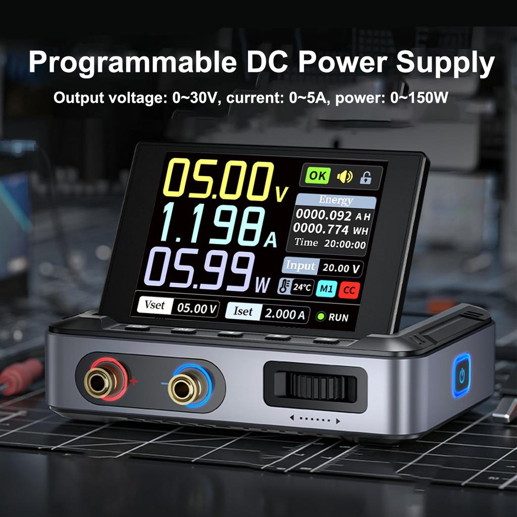 DPS-150 Portable DC Power Supply 0-30V 0-5A 0-150W Output 2.8 Inch IPS Screen Mini Adjustable Switching DC Power Supply
