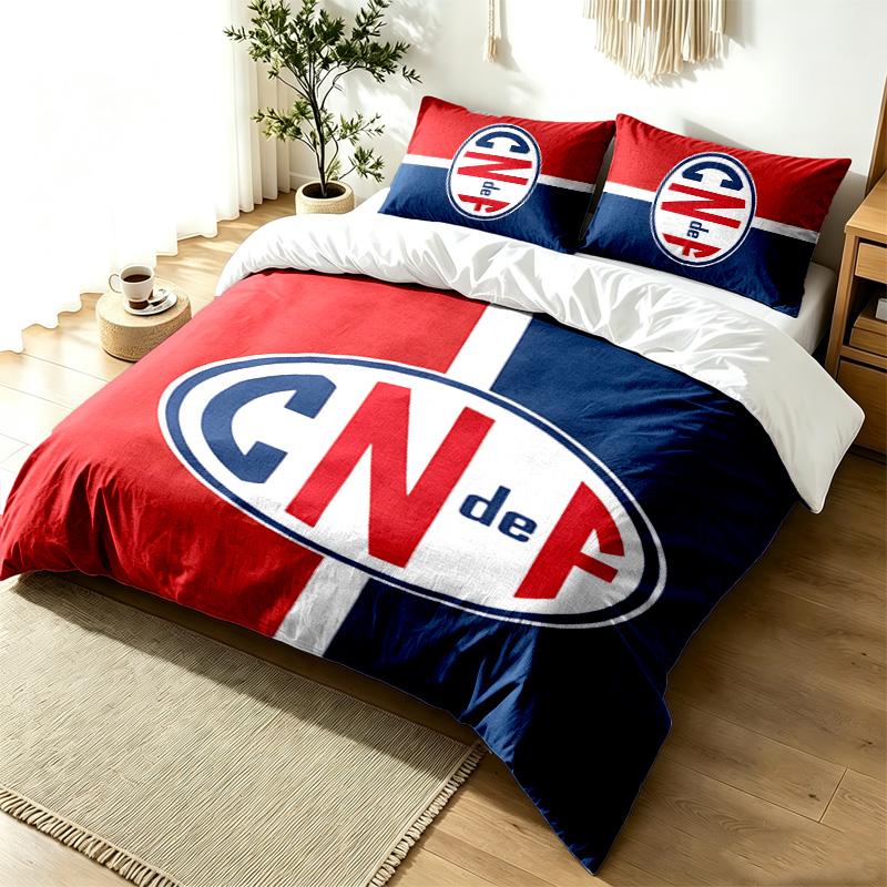 Club Nacional Football 3pc Duvet Cover Set Simple Modern Bedding Set Wrinkle Resistant Soft Fabric All Season Use a Perfect Gift
