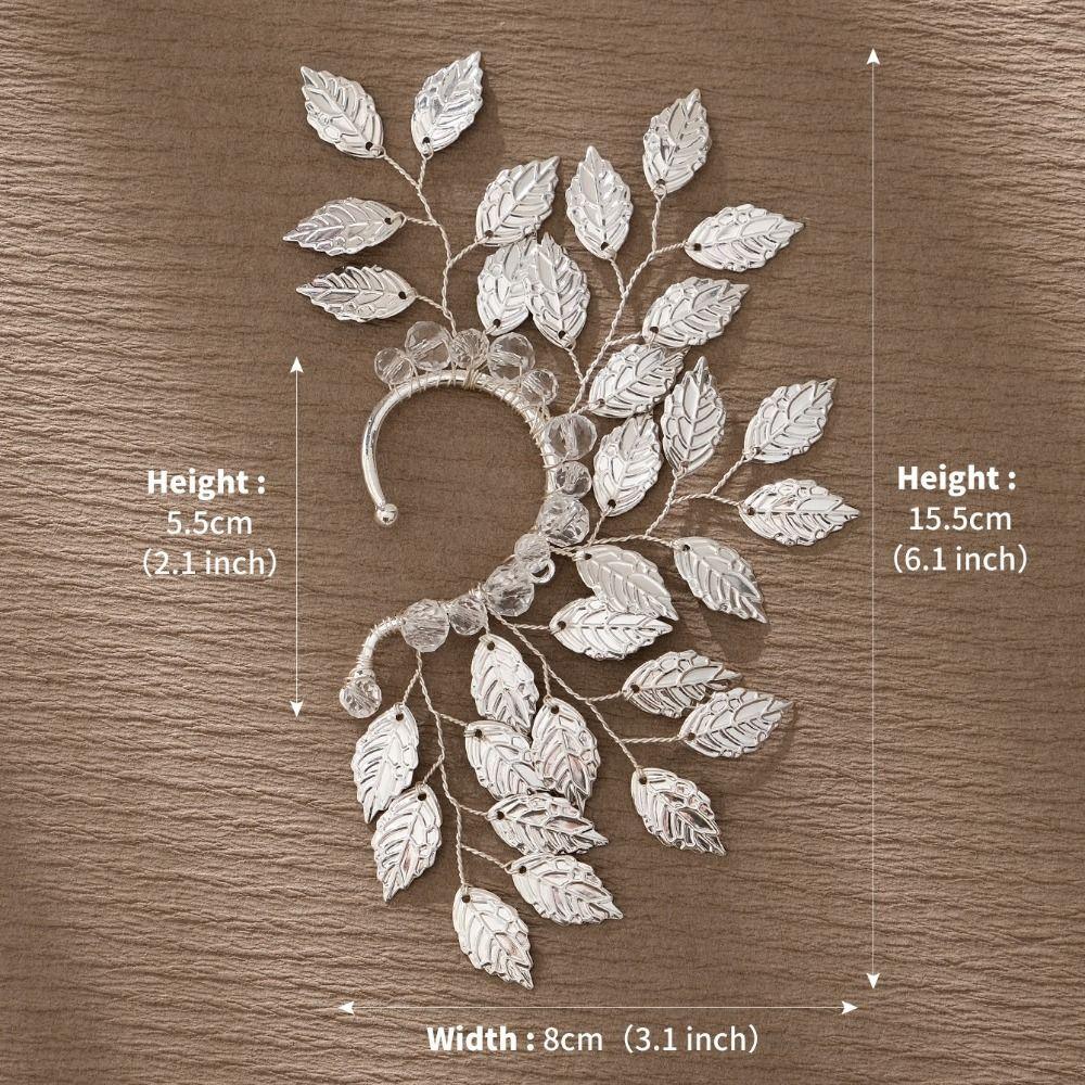 Fairy Pearl Flower Ear Cuffs Chic Rhinestone Ear Clips Aesthetic Butterfly Elf Ear Cuff  Girls