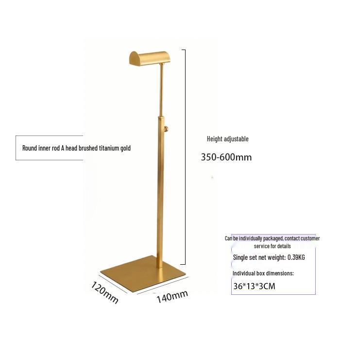 Adjustable Stainless Steel Handbag Display Stand with Gas Spring