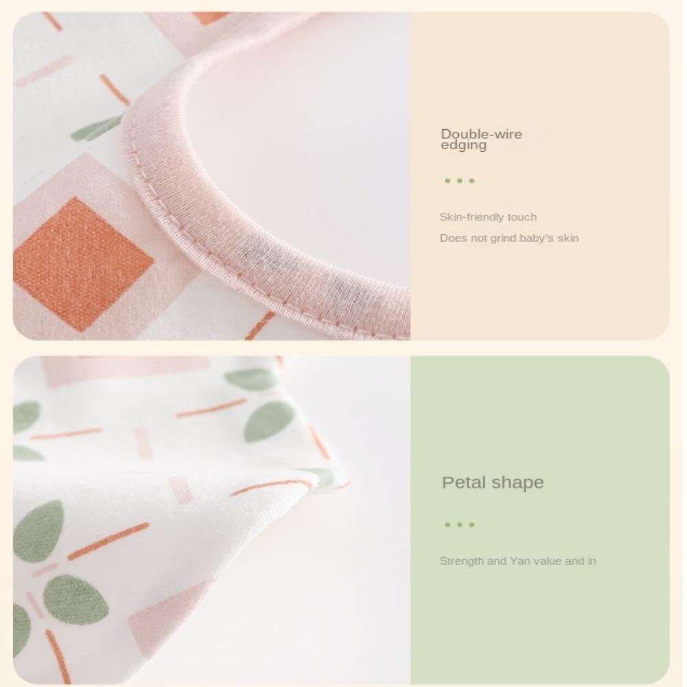 Flower Shape Baby Drooling Bibs Waterproof Saliva Towel Cloths Cute Baby Cotton Bibs Infant