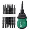 Multi Functional Mini Flathead Cross Screwdriver with Magnetic Dual-use and Extendable Household Short Shaped Screwdriver