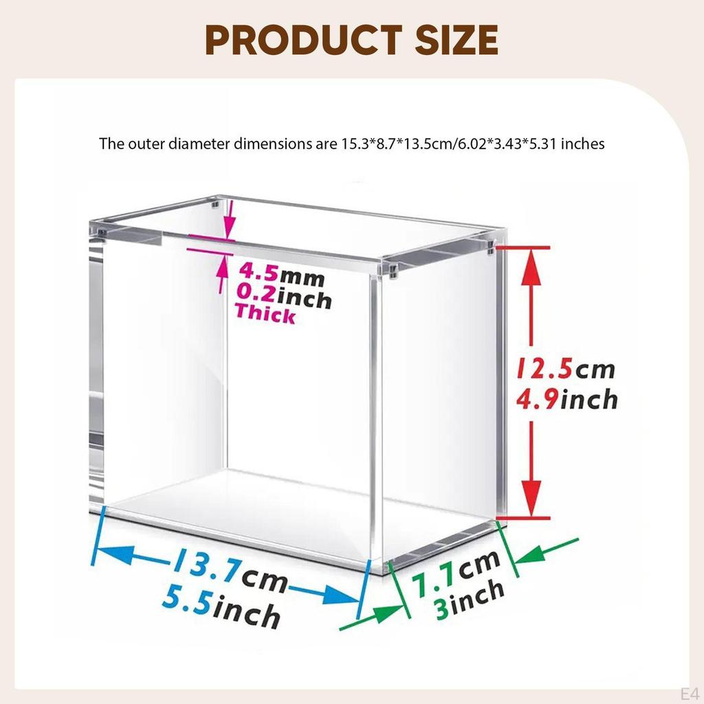 Clear Acrylic Display Case Organizer Container Multifunctional Stackable Showcase Storage Box for