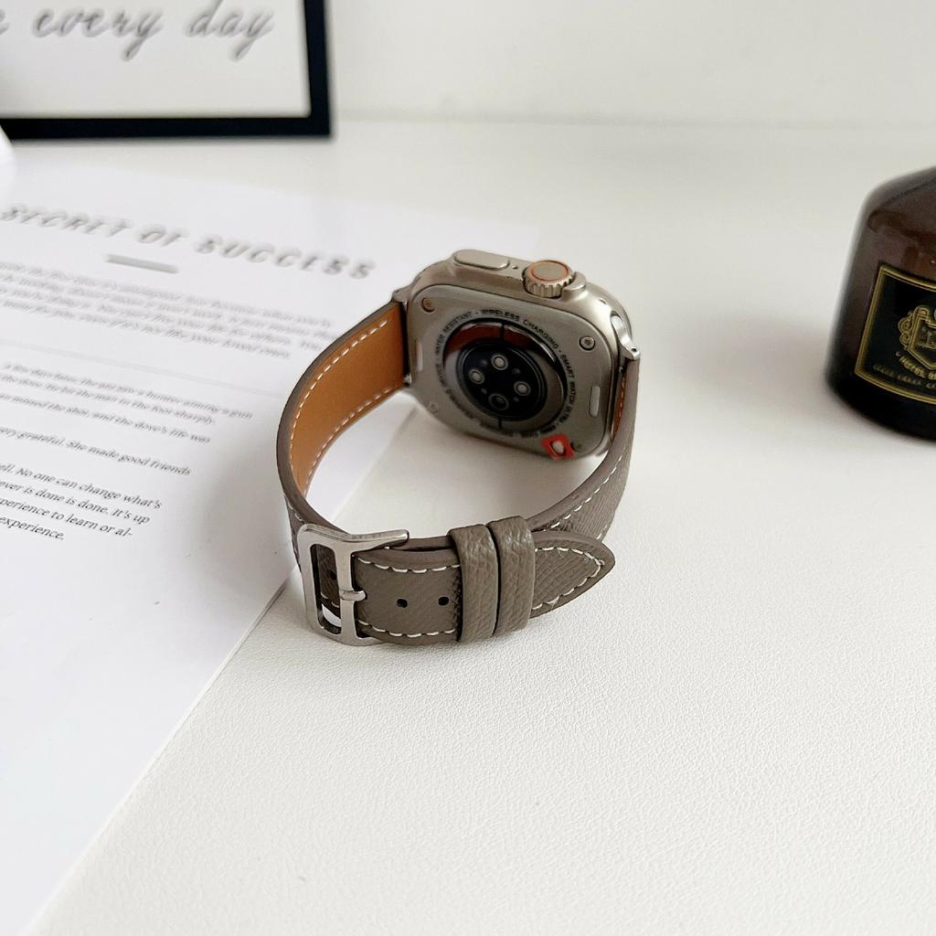 Palm Pattern Leather Watch Bands For Apple Watch Series 10 Ultra 9 8 7 SE 6 5 4 3 2 1 46mm 49mm 45mm 44mm 42mm