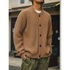 American Retro Heavyweight Pure Cotton Thick Waffle Cardigan Sweater Men's Winter Coat Foreign Trade Men's Knitwear
