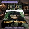 Personalized 3Pcs Bedding SetBillie Eilish Custom Text Duvet Cover Pillowcase Set Bedroom Gift