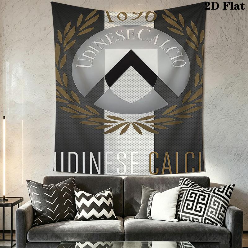 Udinese Calcio logo Wall Hanging Printed Fabric Blanket Decorative Tapestries for Bedroom Living Room Home Decor