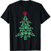 T-shirt Arbre de Noël Super Mignon avec Imprimé de Pattes de Chien