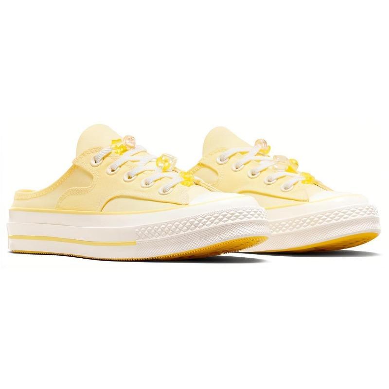 Converse Damen Niedrige Skate-Schuhe Komfort Vielseitig Rutschfest Stoßdämpfend Gelb A10071C