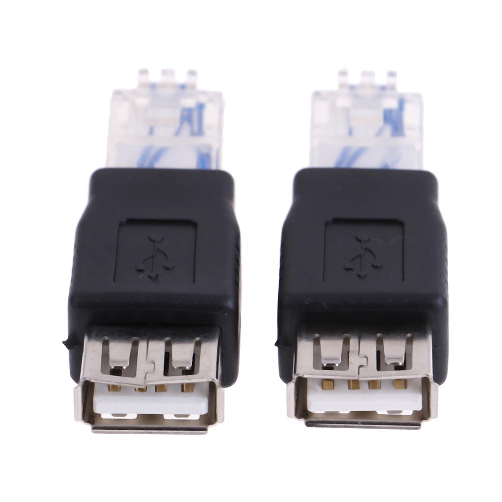 1Pc Ethernet Rj45 Male To Usb Female Connector Converter Adapter