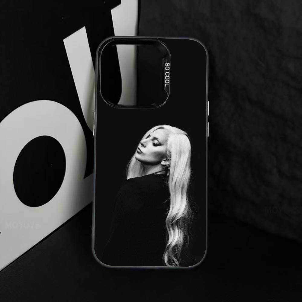 G-Gaga L-L Phone Case For iPhone 17,16,15,14,13,12,11 Plus,Pro Max,XS,Colored Silver Plated Inside Cover