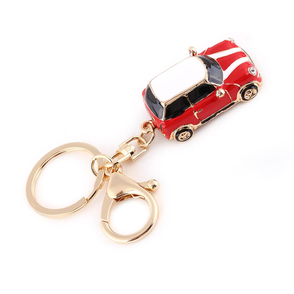 Alloy   3D Hollow Carved Simulation   Sporty Car Key Chain Bag   Pendant (Red)