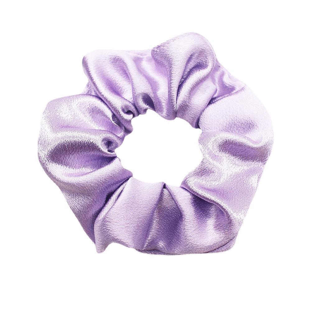 Minimalist Solid Satin Hair Tie Ponytail Accessory with Hang Tag