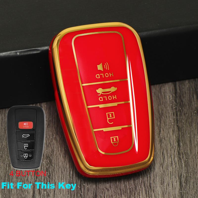 TPU for Toyota Prius 20 RAV4 Camry 70 CHR C-HR Corolla 2018 2019 2020 Car Remote Key Cover Fob Case Accessories Keychain