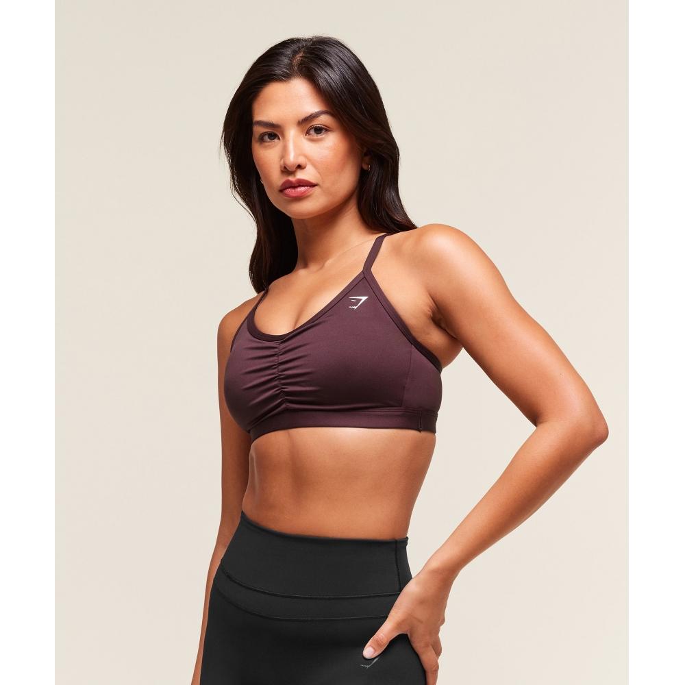 Gymshark Ruched Sports Bra Cherry Purple B2a7a Pcds
