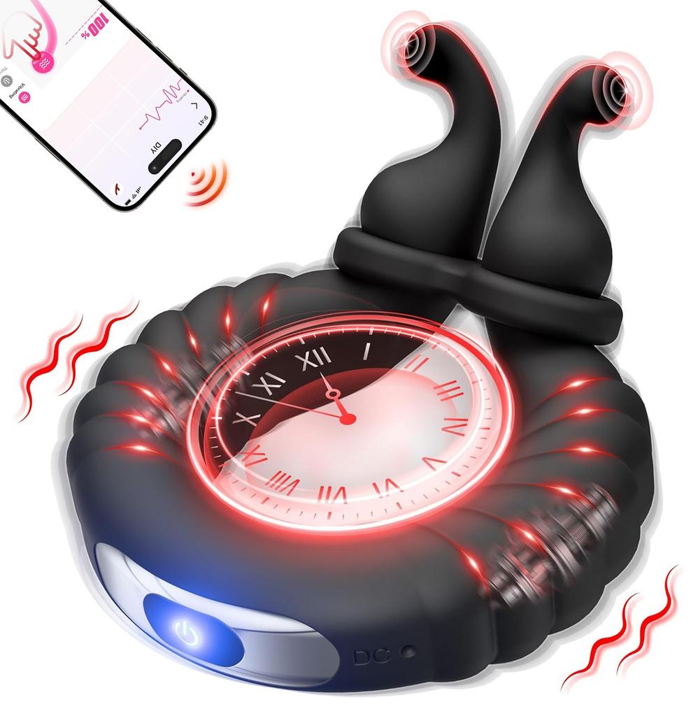 Vibrating Cock Ring App Controlled Penis Rings Rabbit Design Silicone G Spot Clitoris Vibrator Couples Adult Sex Toys for Man