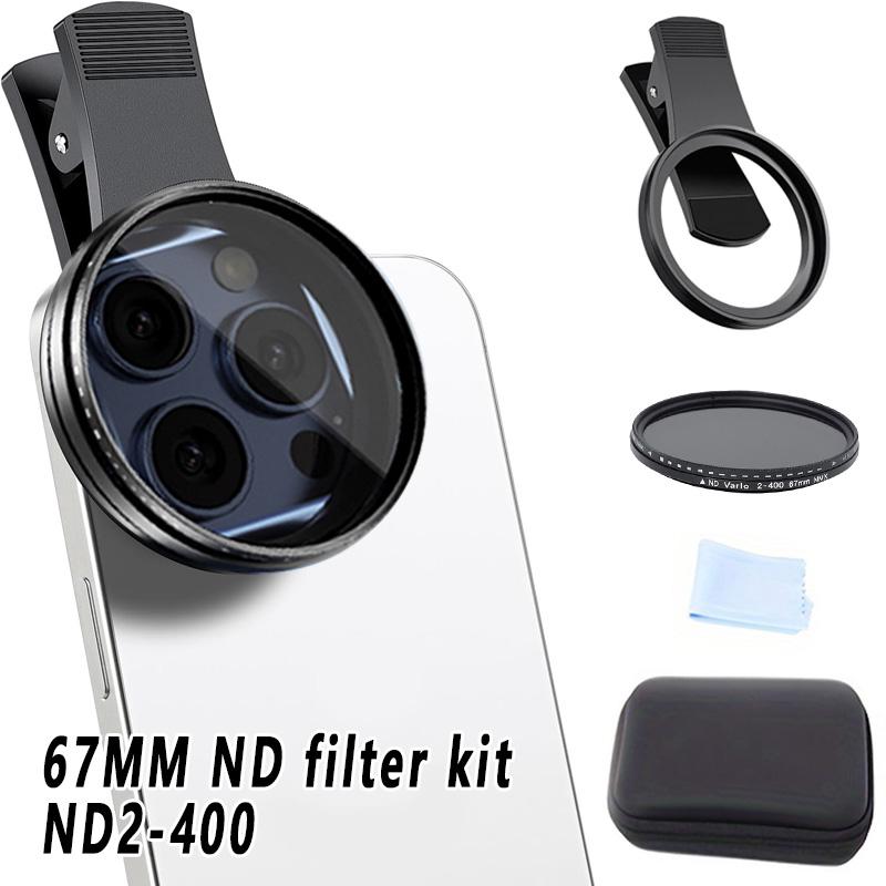 52mm/67mm Lens Filter Adjustable Light Reduction Variable ND Filter Iphone DSLRs Smartphones Tiktok Photography Accessories