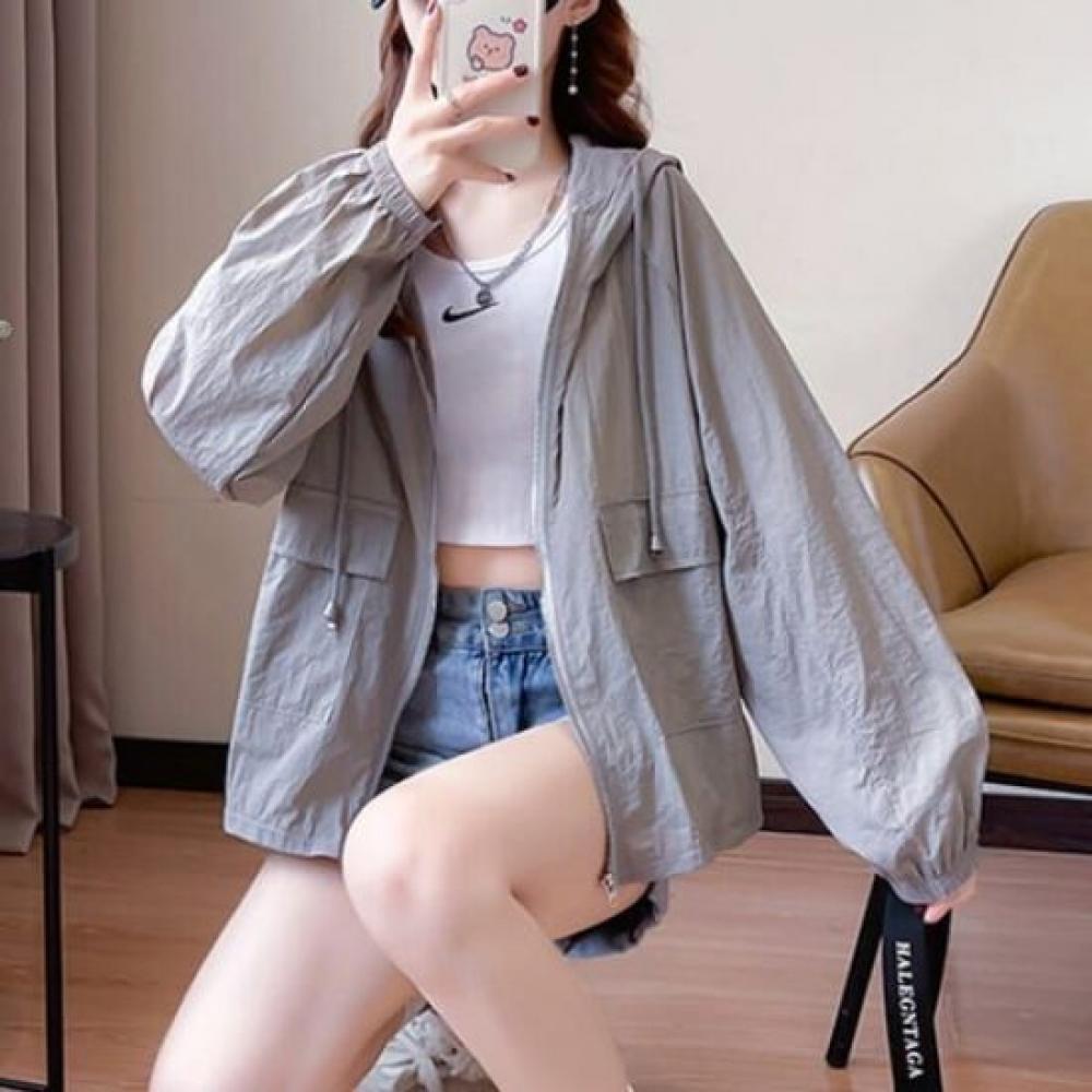 Navava Summer Light Wind Long Sleeve Hooded Jumper Nc371