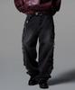 NOT4NERD Tribal Cut Panel Denim Pants - Black