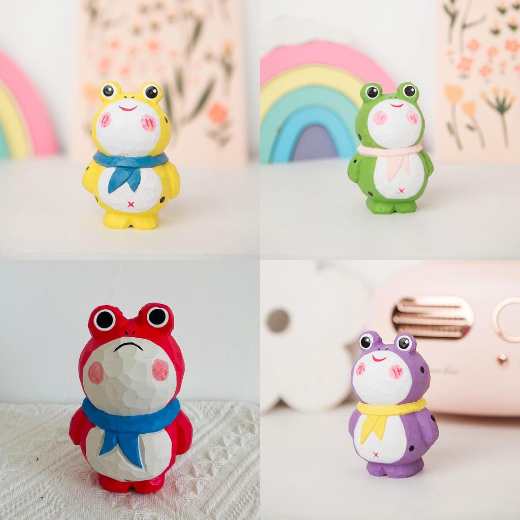 Wooden Frog Decorative Sculpture Handcrafted Gift For Home Decor And Collectors