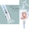 Wiederaufladbarer Baby-Haarschneider Wasserdicht USB Blaue Keramikklinge Leiser Motor
