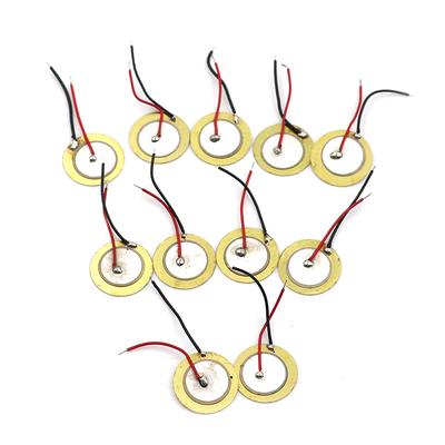 10 Pcs Piezoelectric Piezo Ceramic Wafer Plate Dia 15Mm For Buzzer Loudspeaker