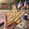 Special Occasion Decorative Piece 250th Anniversary Cookies Ornament with 3D Deep Embossed Texture, 1776-2026 Commemorative Decorations, Ideal