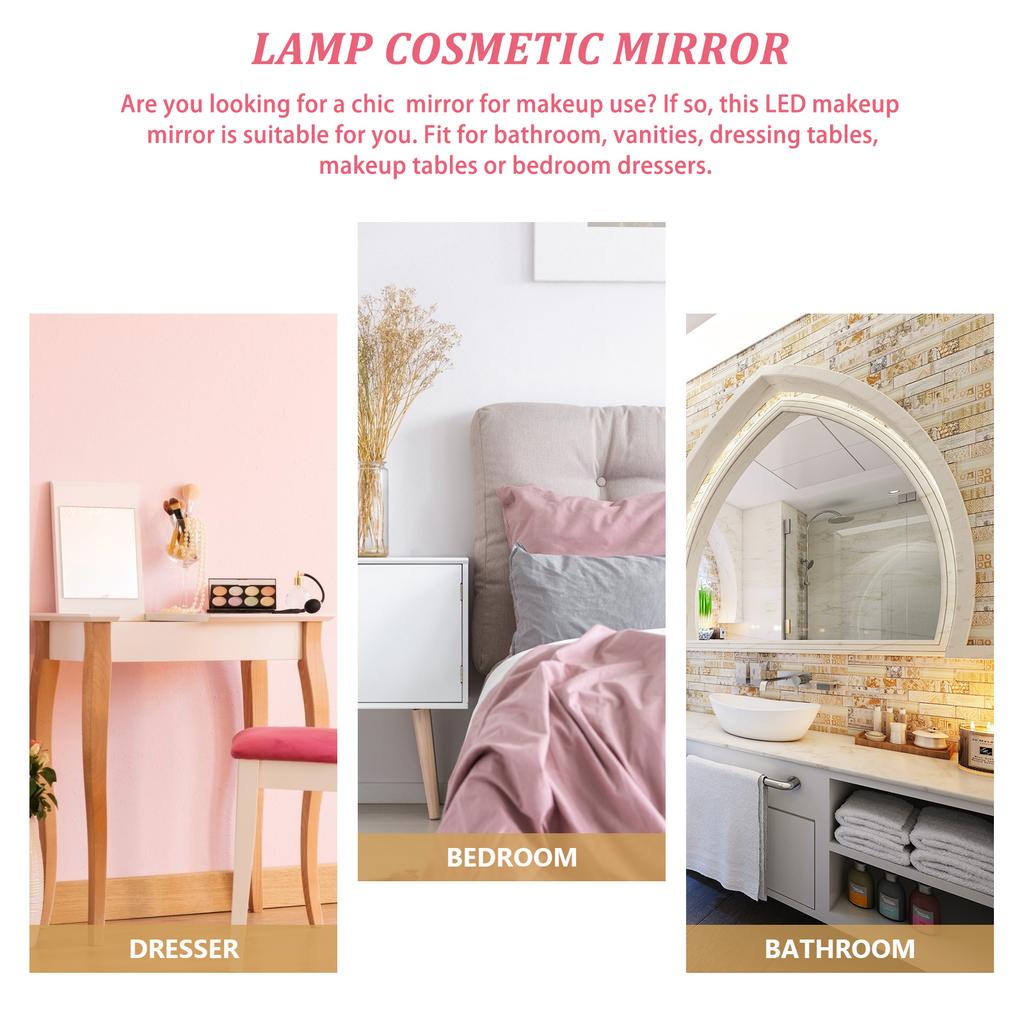 LED Make-up Form Tragbarer beleuchteter Schreibtisch-Spiegel Einstellbare Helligkeit für Make-up Rasur