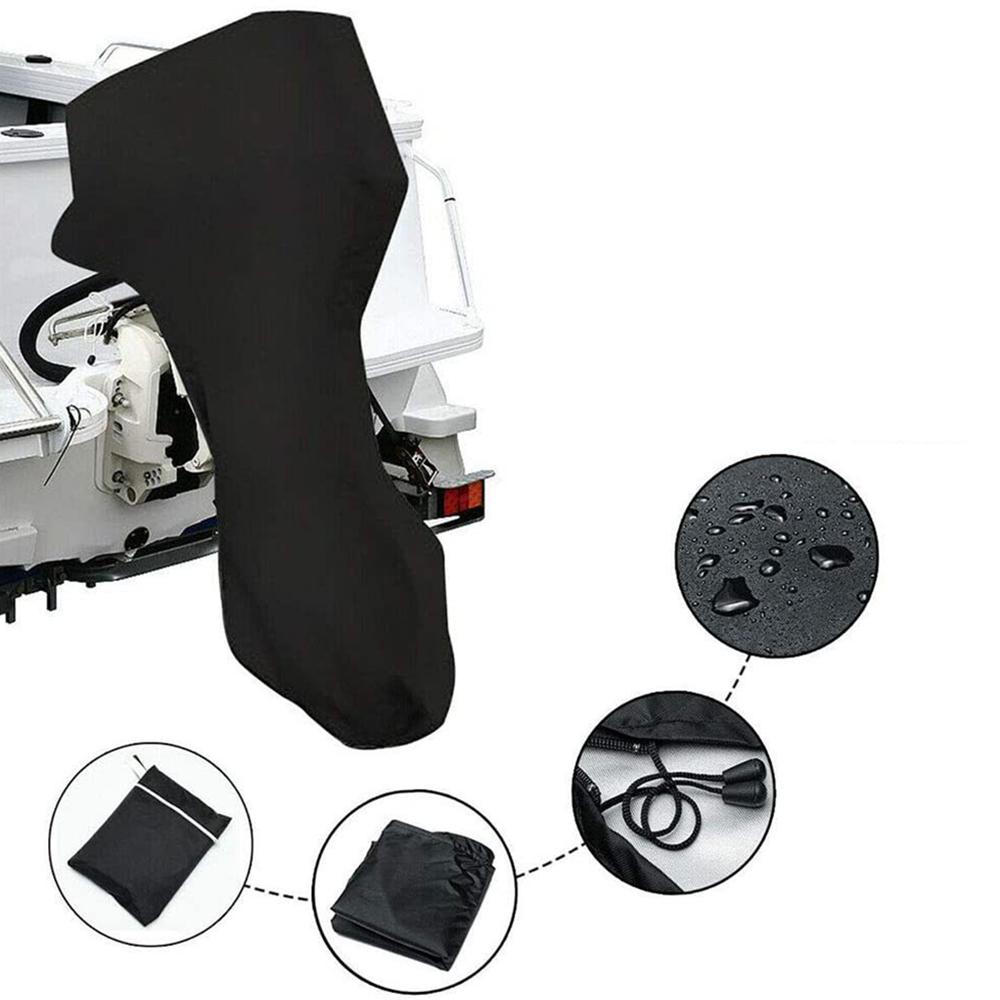 100-150HP Black Heavy Duty Boat Full Outboard Motor Engine Storage Cover Durable