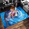 1pc Jeff the Land Shark Print Area Rug - Soft, Washable Non-Slip Indoor Mat for Office Chairs, Living Room, Home Office Decorative Rug