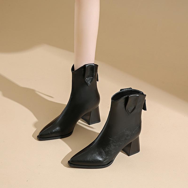 Mode Herbst Winter Spitz Sexy Elegant Hochhackige Kurze Stiefel 2025 Modische und Bequeme Neue Lässige Ritterstiefel für Damen