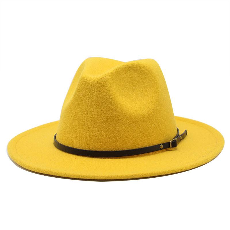 Vintage British Style Wool Felt Fedora Hat For Women With Wide Brim And Breathable Design