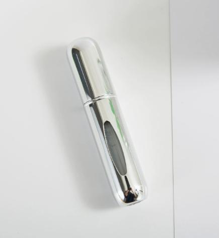 5ml Refillable Perfume Atomizer Spray Bottle Aluminum with Bottom One Size серебряный
