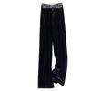 Women's Golden Velvet Straight Leg Casual Pants